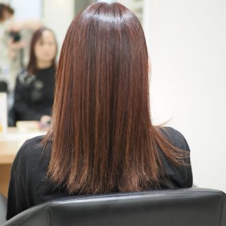 脱白髪染めハイライト/明るい白髪染め/モカブラウン