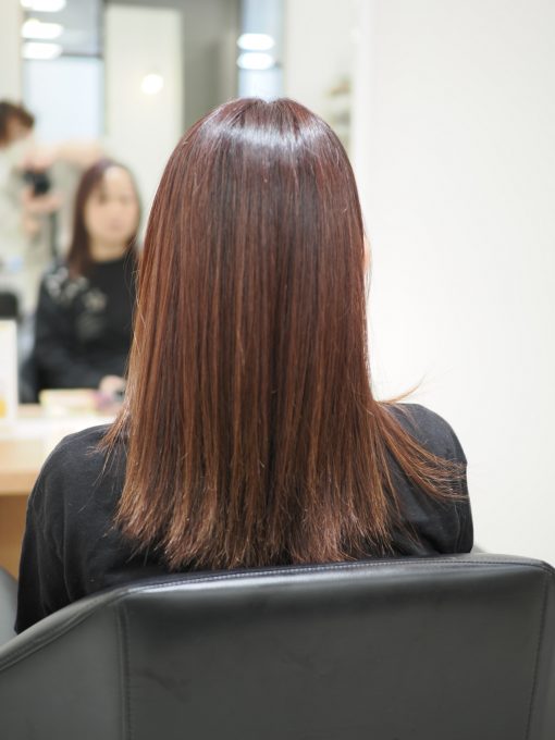 脱白髪染めハイライト/明るい白髪染め/モカブラウン