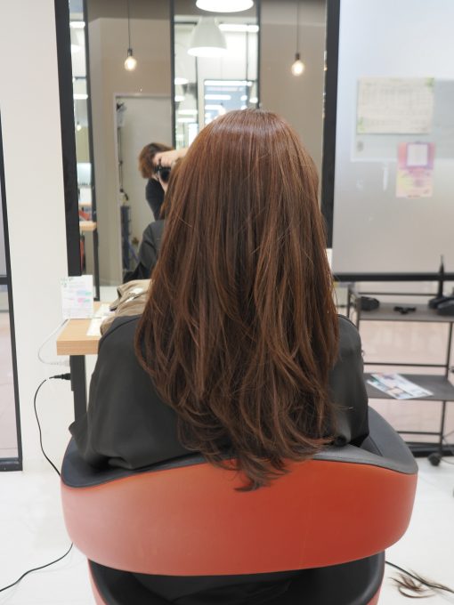 韓国レイヤー/くびれレイヤー/明るめ白髪染め/京都/伏見/醍醐