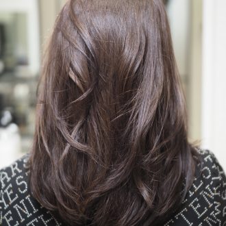 明るめ白髪染め/ラベンダーグレージュ/40代/50代/60代/女性/若見え