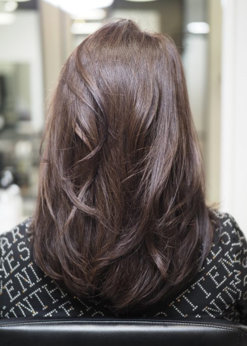 明るめ白髪染め/ラベンダーグレージュ/40代/50代/60代/女性/若見え