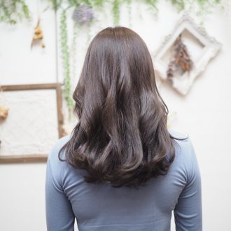 就活ヘアカラー/暗染めカラー/ダークグレージュ